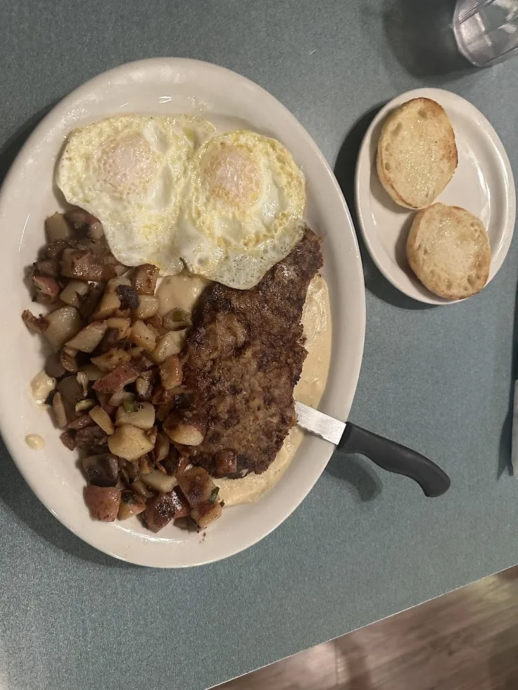 Chicken Fried Steak Breakfast Plate