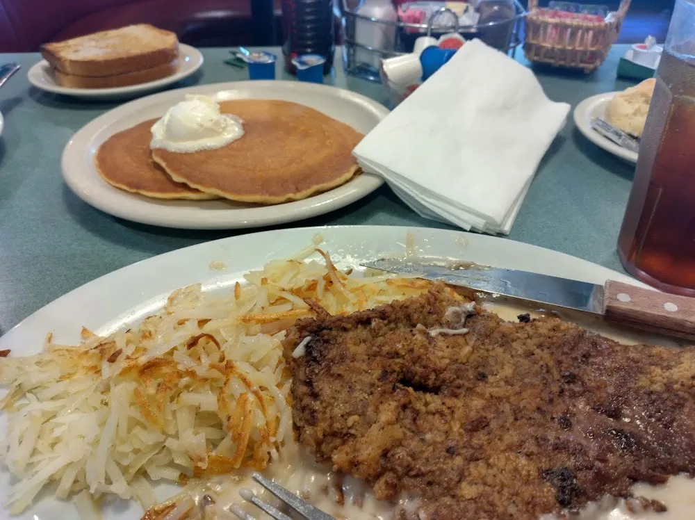 Chicken Fried Steak & Pancakes
